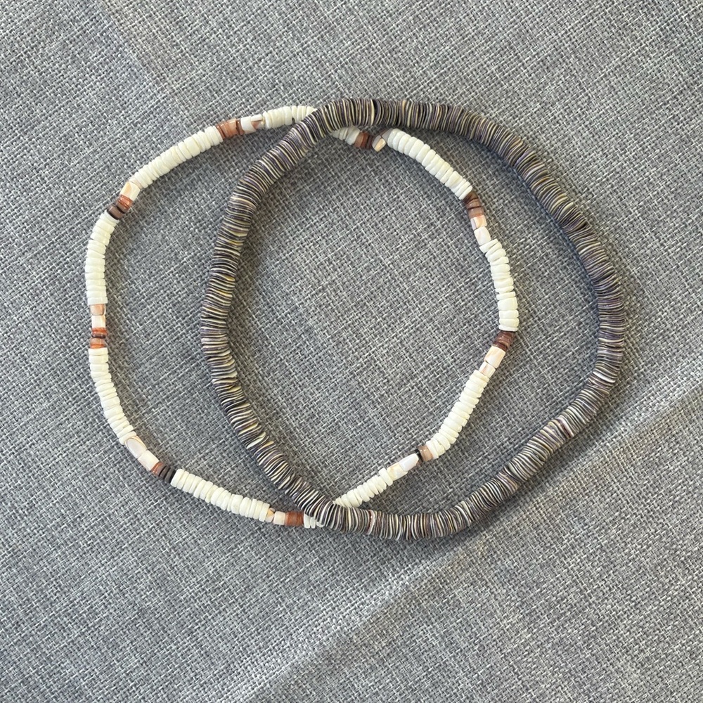 Heishi Bead Necklaces (set of 2) – Neutral & Earth Tone Boho Style - Picture 6 of 6